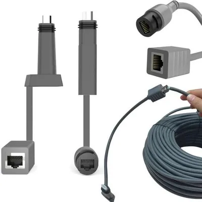Obrázok produktu pre Predlžovací adaptér pre satelitný kábel Starlink – 1200 Mbit/s RJ45 konektor – SPX konektor – 124 palcov a 137 palcov – rýchle pripojenie