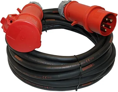 Produktbild von CEE TITANEX Verlängerung MENNEKES 32A wahlw. Phasenwender 5G4 5x4 32A IP44 5-50m, Phasenwender:nein, Länge:40m