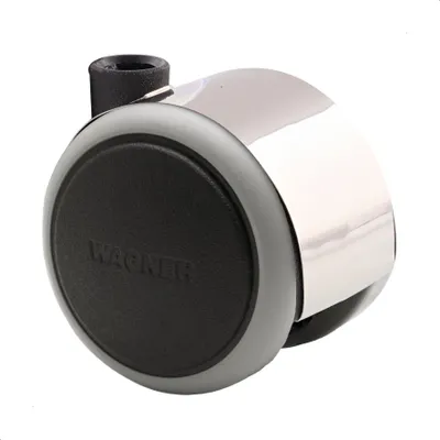 Produktbild von WAGNER Design Möbelrolle / Doppelrolle SOFT - Durchmesser Ø 40 mm, schwarz / grau / chrom, Tragkraft 35 kg - 01142401
