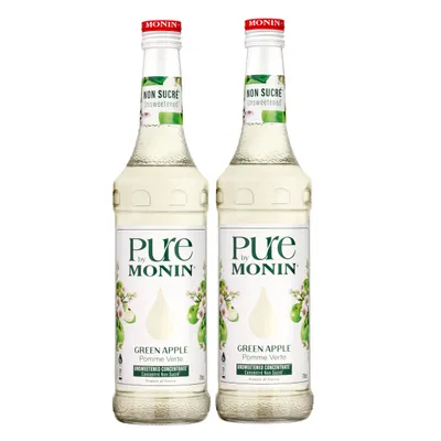 Produktbild von Monin Sirup Pure Green Apple 700ml - Cocktails Milchshakes (2er Pack)