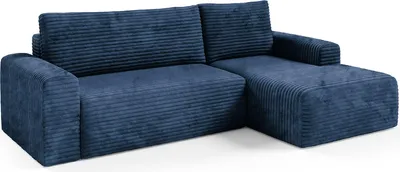 Immagine prodotto di Folgarida - Divano Letto con Penisola, 268x163 cm blu, Contenitore
