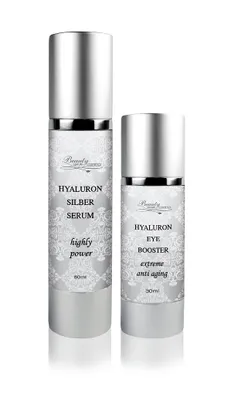 Produktbild von Hyaluron Silber Serum und Hyaluron Eye Booster im Anti Aging Set