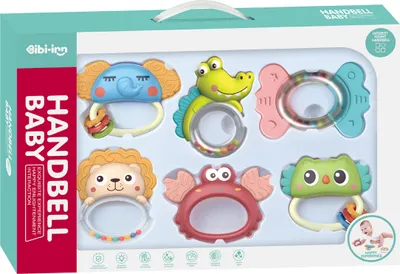 Zdjęcie produktu dla CHIPOLINO Zestaw grzechotek z gryzakami Zwierzęta 6szt