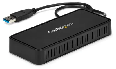 Obrázok produktu pre StarTech.com USBA2DPGB, Kábel, USB 3.2 Gen 1 (3.1 Gen 1) Type-A, 10,100,1000 Mbit/s, IEEE 802.3, IEEE 802.3ab, IEEE 802.3u, Čierna, 5 Gbit/s