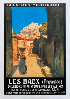 Obrázok produktu pre Les Baux de Provence – plagát 50 x 70 cm