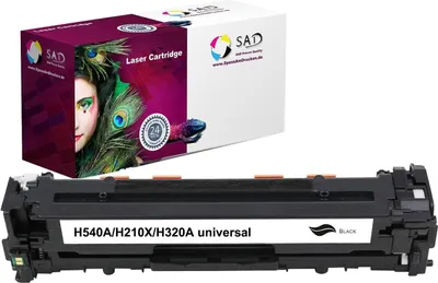 Produktbild von Toner kompatibel für HP CF210X / CB540A / CE320A / Cartridge 716K / Cartridge 731HK LaserJet Pro 200 color M251n/M251nw MFP M276n/M276nw Color LaserJet CP1215/CP1515N/CP1518NI CM1312/CM1312NFI