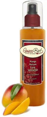 Produktbild von Exotischer Mango Balsam Essig - Spezialität 40% Fruchtmark Sprühflasche 0,26L vollfruchtig 5% Säure Pumpspray