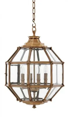 Produktbild von Casa Padrino Luxus Laterne - Luxus Messing Hängeleuchte Durchmesser 43 x H 63 cm