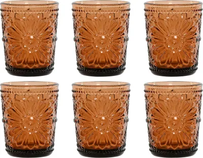 Obrázek produktu pro Skleněná sada Home ESPRIT amber crystal (6 kusů)