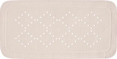 Immagine prodotto di Tappeto doccia Spirella Tappeto da bagno Tappeto da bagno antibatterico antiscivolo con ventose - Alaska bianco neve - circa 36 x 71 cm