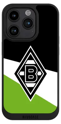 Produktbild von NIVOCASE Handyhülle für Apple iPhone 15 Pro  Hülle NIVOpure Case Schwarz Borussia Mönchengladbach Gladbach Offizielles Lizenzprodukt