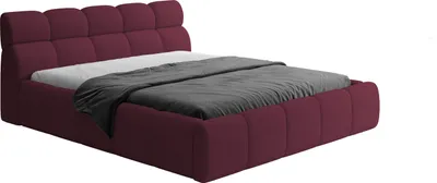 Produktbild von DomoHome Polsterbett GIULIA, Gepolstertes Bett, Komfortbett, Schlafbett mit Polsterung mit Integrierter Bettkasten, Verstellbarem Kopfteil und LED-Beleuchtung, 140x200x96cm, Kastanienrot