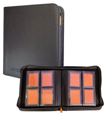 Produktbild von Toploader Sammelalbum mit Reißverschluss | Binder TCG 2 × 2 für Sammelkarten – Kapazität 16 Karten | Sammelkartenalbum 2 Blatt | Card Binder Toploader 4 Taschen