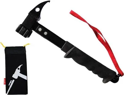 Image de Piquet de tente avec poignée antidérapante - 32 cm - noir - avec support pour sangle et sac