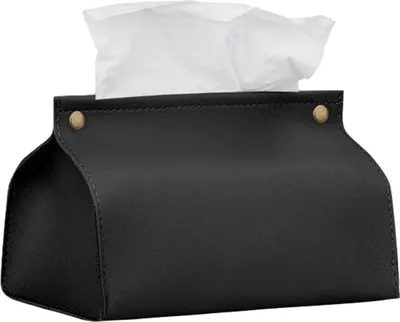 Produktbild von Taschentuchbox, rechteckig, moderner Taschentuchbox, Organizer für Haus, Büro, Badezimmer, Auto,（Schwarz）