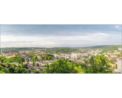 Produktbild von Glasbild Wuppertal Skyline I 80x30 cm