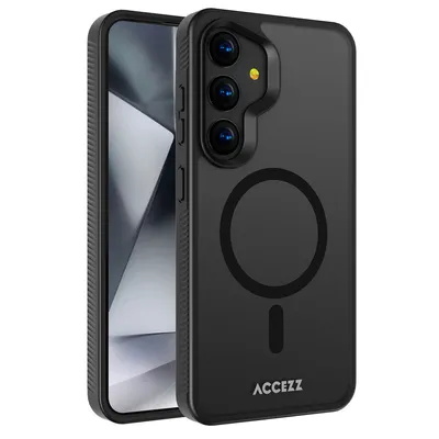 Produktbild von Accezz Rugged Frosted Back Cover mit MagSafe Samsung Galaxy S24 Plus - Schwarz