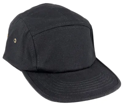 Produktbild von Basecap 5-Panel Kappe Canvas Camper Cap schwarz Schirmmütze Mütze