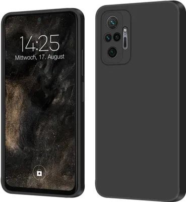 Produktbild von Hülle für Xiaomi Redmi Note 10 Pro Case Cover Bumper Silikon Softgrip Schutzhülle Farbe: Schwarz