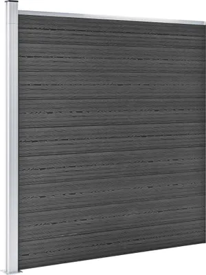 Produktbild von vidaXL Zaunelement WPC 175x186 cm Schwarz