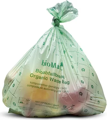 Produktbild von "bioMat" Kompostbeutel auf Stärkebasis 30 l 60 cm x 53 cm ohne Tragegriff, 17 my