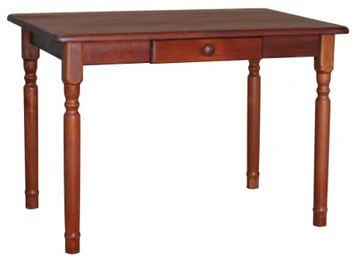 Image de Table II avec tiroir en pin massif couleur Calvados 110 x 80 cm
