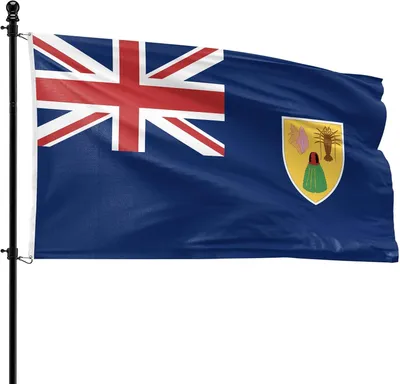 Produktbild von Flagge Turks- und Caicosinseln, 90 x 150 cm, Polyester, für Fahnenmast