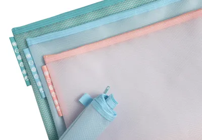 Obrázok produktu pre Organizačné vrecko so zipsom, sieťované, A4, EXACOMPTA "Chromaline Pastel", rôzne farby