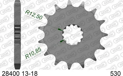 Produktbild von AFAM Kettenritzel 28400-18 Vorne für YAMAHA MOTORCYCLES SR Stahl