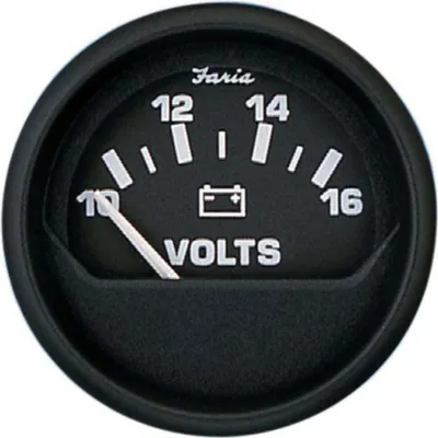 Image de Faria Euro-voltmètre 10-16 V Noir  Noir Taille unique