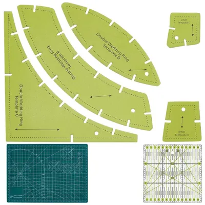 Produktbild von Set aus Acryl-Quiltvorlagen und Linealen