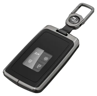 Image de Étui de protection pour clés de voiture à 4 boutons, en alliage de zinc et TPU, compatible avec les modèles Clio, Megane, Kadjar, Captur et Dacia