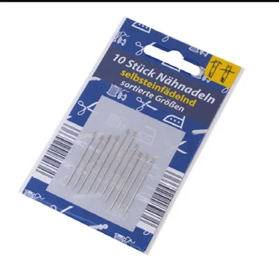 Obrázek produktu pro Samonavlékací šicí jehly, sada 10 ks