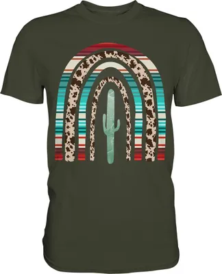 Produktbild von Texas Kaktus Regenbogen T-Shirt – Urban Khaki / L