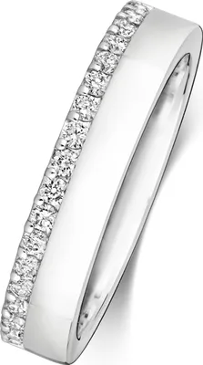 Produktbild von 9 Karat (375) Weißgold Eternity Damen - Diamant Trauring/Ehering/Hochzeitsring Brillant-Schliff 0.30 Karat GH - SI3-I1, 58 (18.5); TRS36833RSQ