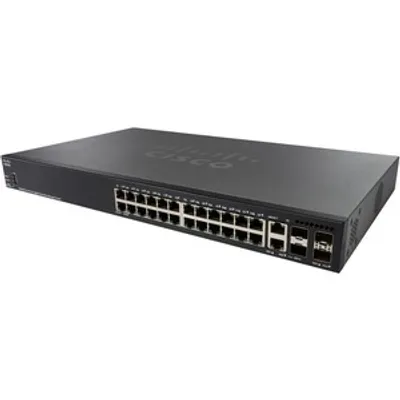 Produktbild von Cisco SG350X-24-K9, Managed, L2+/L3, Gigabit Ethernet (10/100/1000), Rack-Einbau, 1U