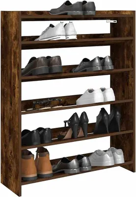 Produktbild von Möbel Schuhregal Räuchereiche 80x25x100 cm Holzwerkstoff - Schuhständer 859900