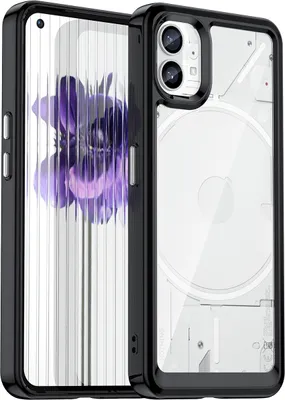 Produktbild von Nothing Phone 1 Hülle, Klar Rückseite Stoßfeste TPU Silikon Bumper Schutzhülle für Nothing Phone 1 Schwarz