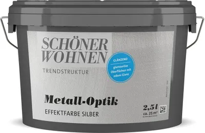 Produktbild von SCHÖNER WOHNEN FARBE Effektfarbe Metall-optik glänzend 2,5L silber