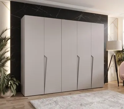 Obrázek produktu pro Široká šatní skříň 250 cm SORAYA 1 - kašmír / kašmírové úchyty