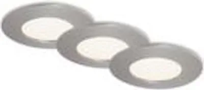 Produktbild von BRILONER FLAT IN LED Einbaustrahler Bad, 3er Set, IP44 Spritzwasserschutz, Flaches Design, Neutralweißes Licht, matt-nickel, 8,5 x 2,7 cm