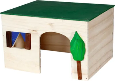 Produktbild von Karlie Wonderland Häuser Ecco - Nagetierhäuser - L - Holz - Natur/Grün - 29x23x18 cm