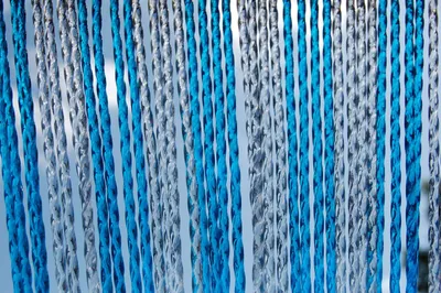 Produktbild von La Tenda RIMINI 3 Streifenvorhang blau,Maße:90 x 210 cm