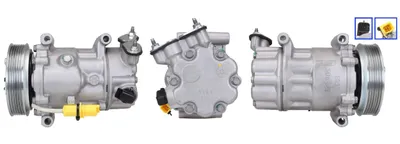 Produktbild von LUCAS ACP469 Klimaanlage Klimakompressor PAG 46 R134a passend für PEUGEOT 2008 Kombi (CU) 207 (WA, WC) 207 CC (WD) 208 I Schrägheck (CA, CC)