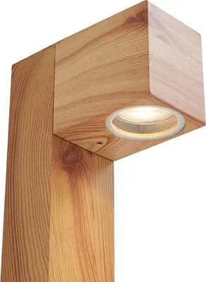 Produktbild von Moderne Außenstehleuchte Aluminium mit Holzprint 65cm IP44 Baleno