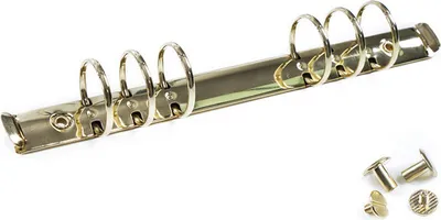 Produktbild von 2 Stück A5-Notizbuch-Mechanismen mit 6 Löchern, 3 cm Durchmesser, goldfarben, Metallclip, Ringbuch, DIY-Füllung, Papieraufbewahrungsordner, Zubehör