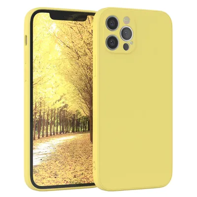 Produktbild von EAZY CASE - TPU Hülle für Apple iPhone 12 Pro, TPU Case stoßfeste Handyhülle, weiches Cover mit Kameraschutz, Silikonhülle in Gelb
