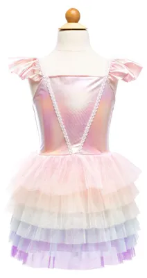 Image de Robe de déguisement tutu arc-en-ciel, rose, 5-6 ans