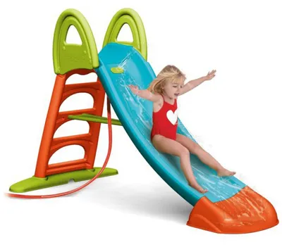 Image de FEBER Grand toboggan de jardin avec glissade aquatique de 190 cm