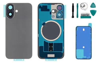 Produktbild von iPhone 16 Backcover Schwarz - Set